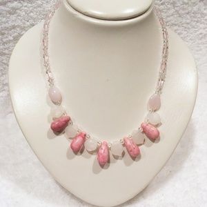 ✨NEW✨ Pink Quartz Polished Gemstone Necklace